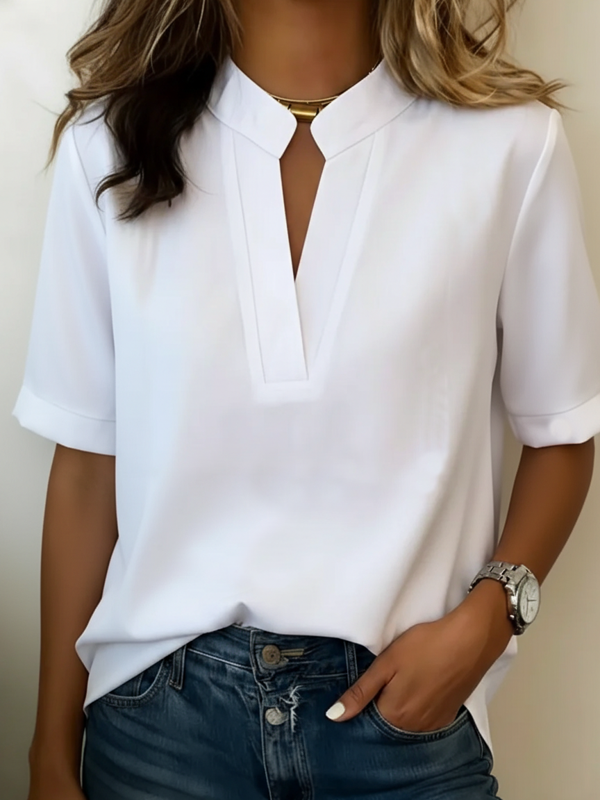 Bella | Blusa Elegante Donna con Scollatura a V e Colletto Strutturato 6