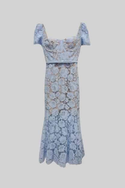 Bellissimo Blu | Abito da Cerimonia in Pizzo per Donna 5