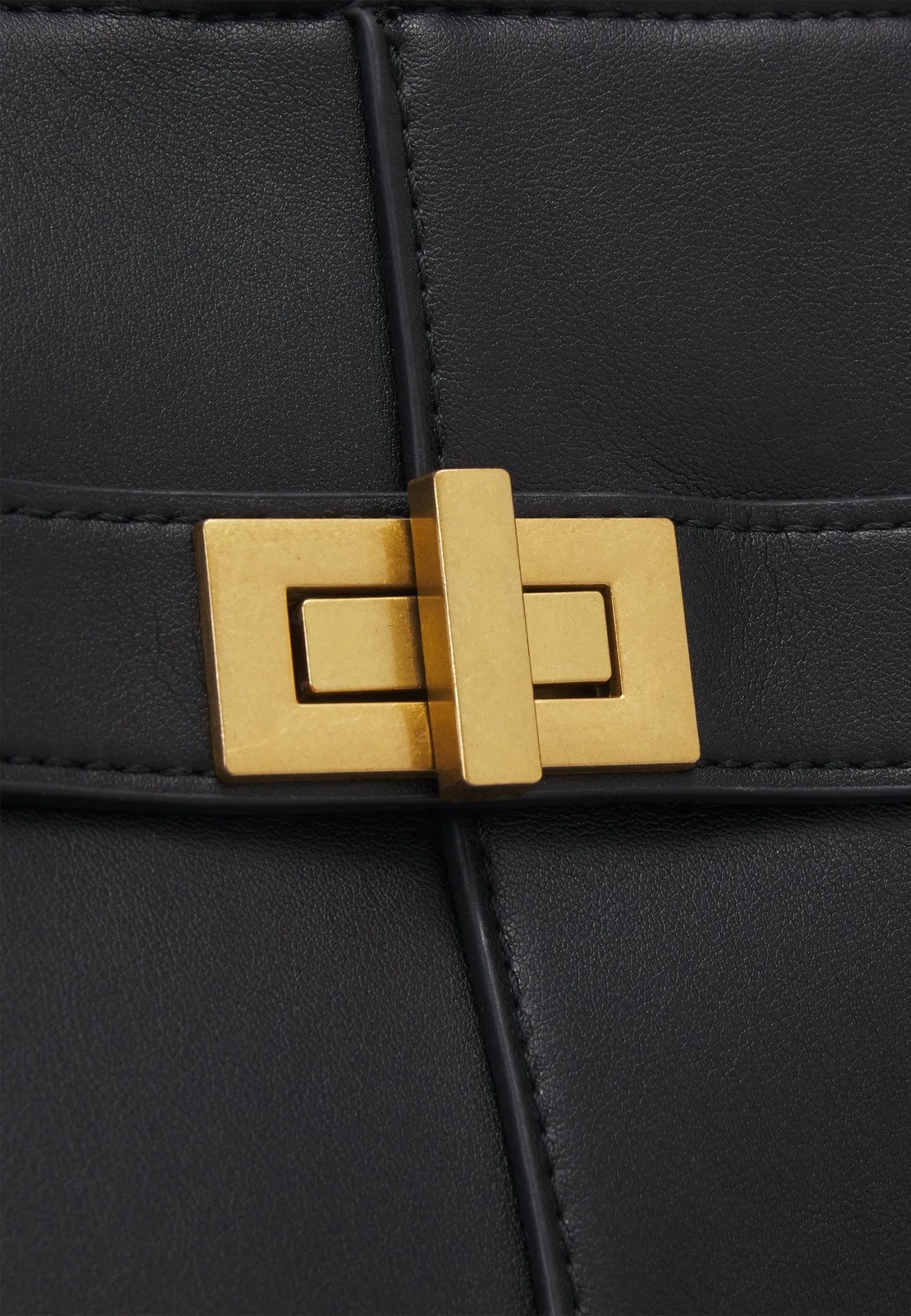 Borsa Lyra di grandi dimensioni in similpelle nera. 3