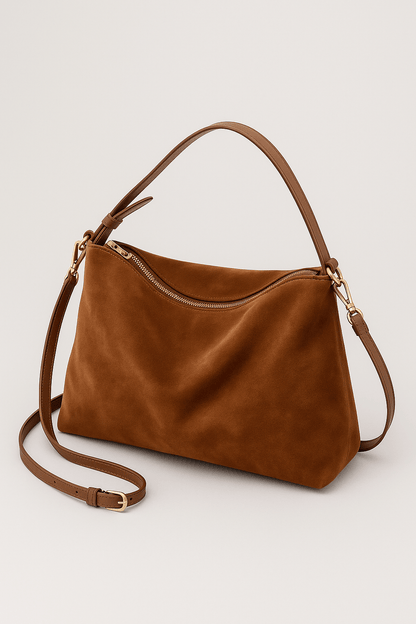 Borsa a Spalla in Pelle Scamosciata per Donna | Charisse 0