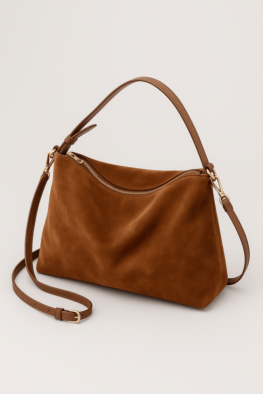 Borsa a Spalla in Pelle Scamosciata per Donna | Charisse 0
