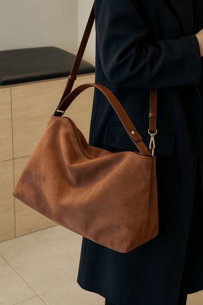 Borsa a Spalla in Pelle Scamosciata per Donna | Charisse 2