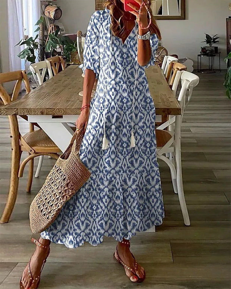 Breeze | Abito Estivo Donna A Linea A con Stampa Geometrica 0