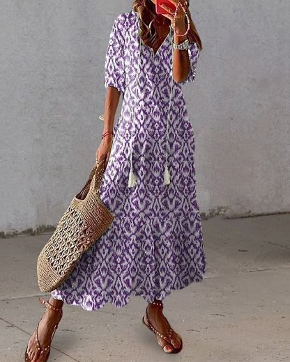 Breeze | Abito Estivo Donna A Linea A con Stampa Geometrica 12