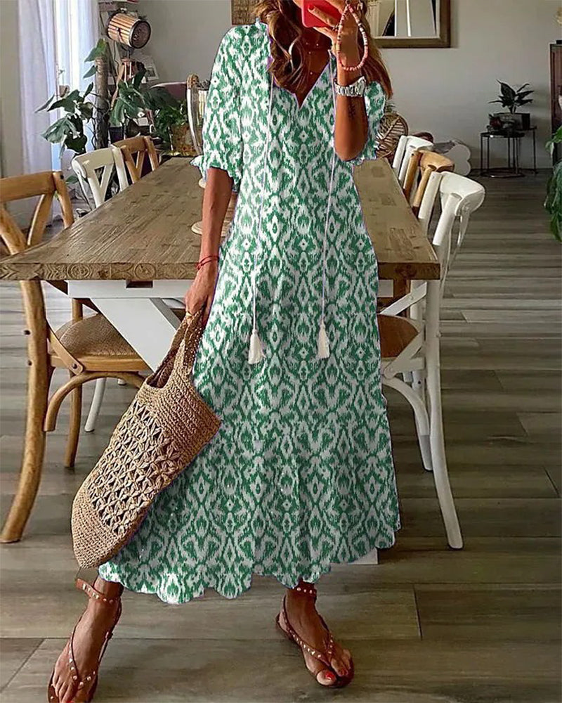 Breeze | Abito Estivo Donna A Linea A con Stampa Geometrica 2