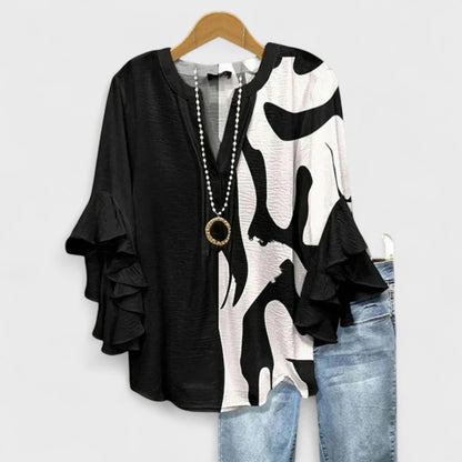 Camicetta da donna | Maniche a volant e scollo a V che valorizza la figura 4