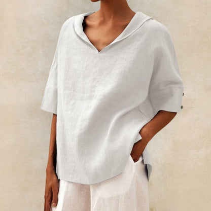 Camicia casual con scollo a V | Perla 5