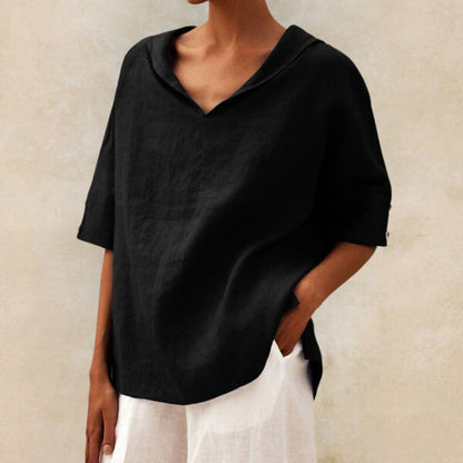 Camicia casual con scollo a V | Perla 6
