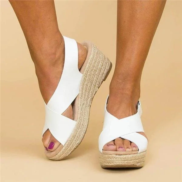 Comode espadrillas ortopediche con zeppa - Clara 9