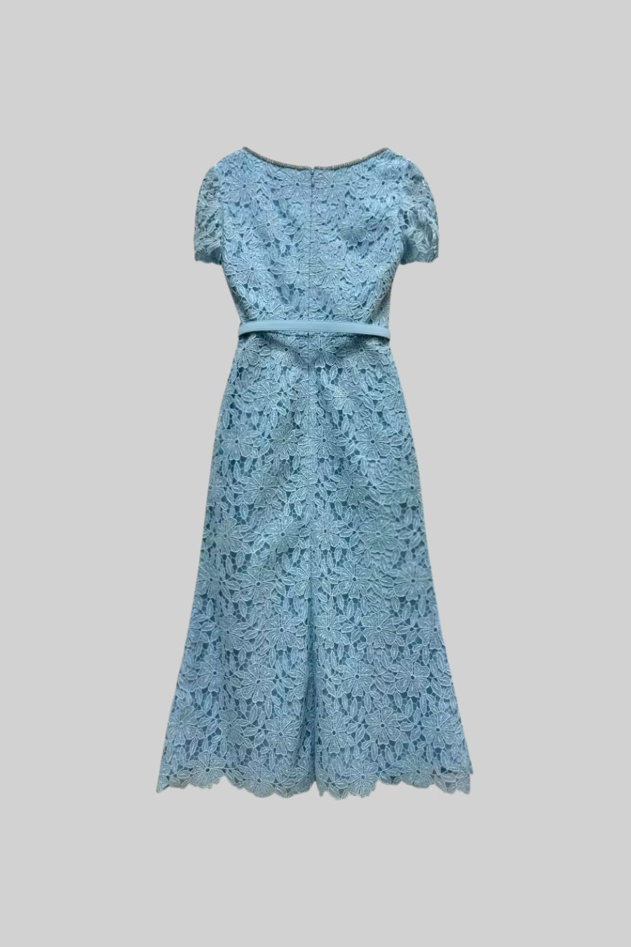 Dalia | Abito Cerimonia Donna in Pizzo Azzurro Celeste 4