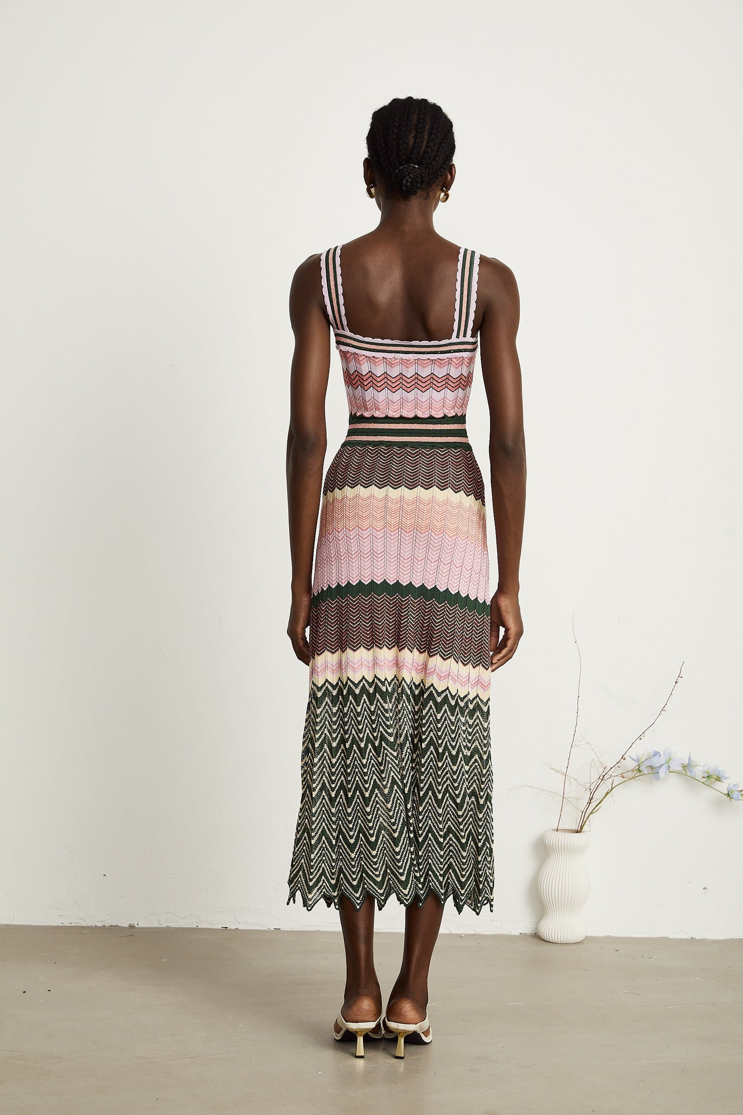Daphne | Abito Midi Elegante in Maglia a Contrasto 2