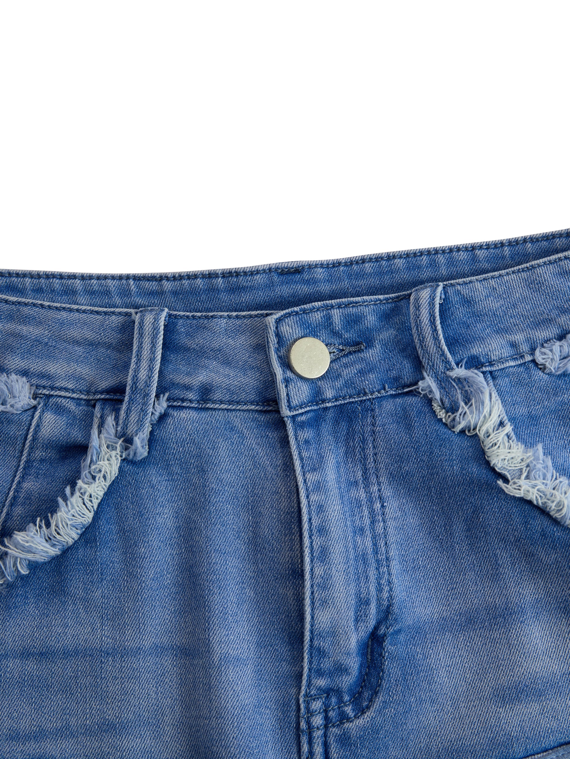 Dazzle | Pantaloni Culotte Donna in Denim Azzurro Vintage 7