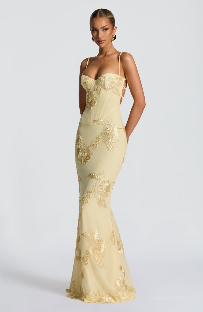 Diana | Abito Lungo da Donna in Pizzo Floreale Corsetto Sirena 5