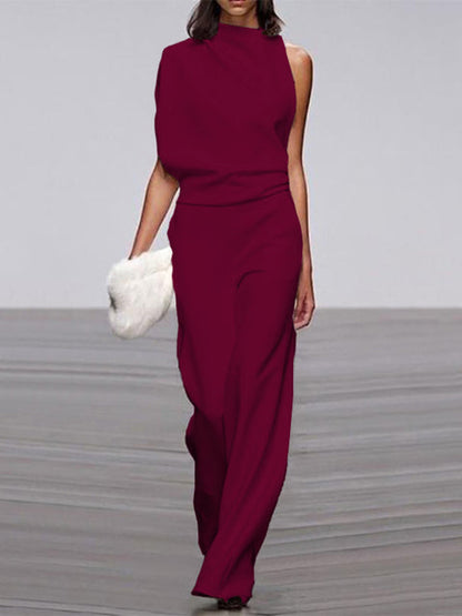 Diva | Tuta da Donna Elegante Senza Maniche e Gamba Larga 12