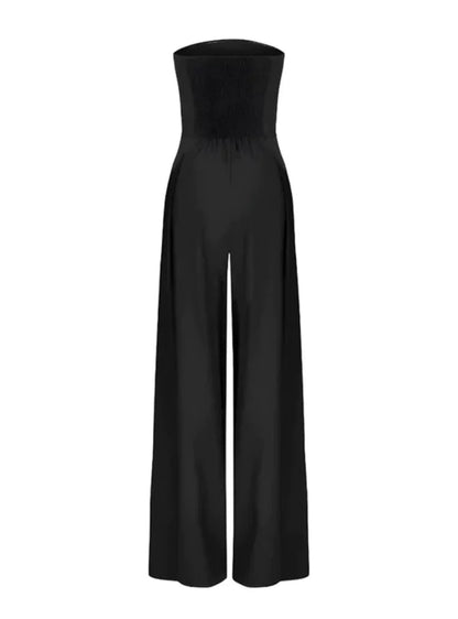 Elegante tuta senza spalline da donna – vestibilità ampia, ideale per l'estate. 4