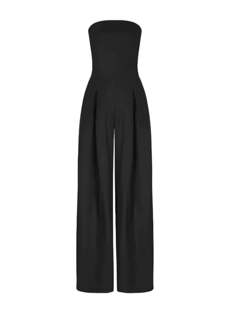 Elegante tuta senza spalline da donna – vestibilità ampia, ideale per l'estate. 5