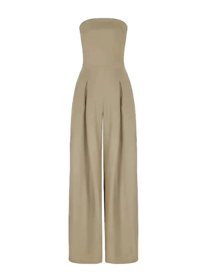 Elegante tuta senza spalline da donna – vestibilità ampia, ideale per l'estate. 7