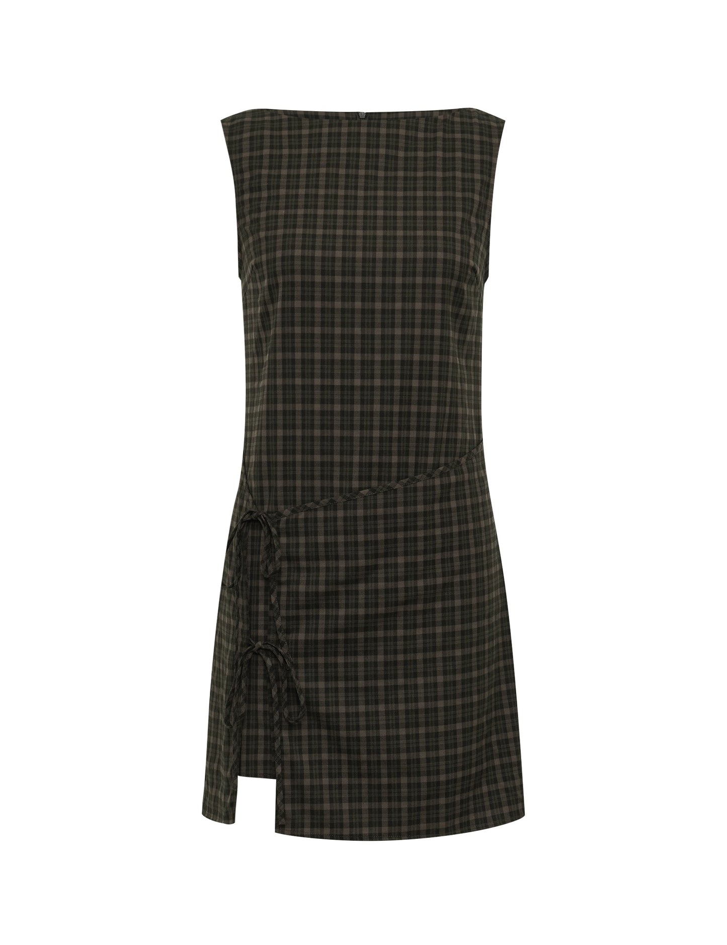 Elysia Mini Abito | Vestito Elegante Donna Check Camel 0