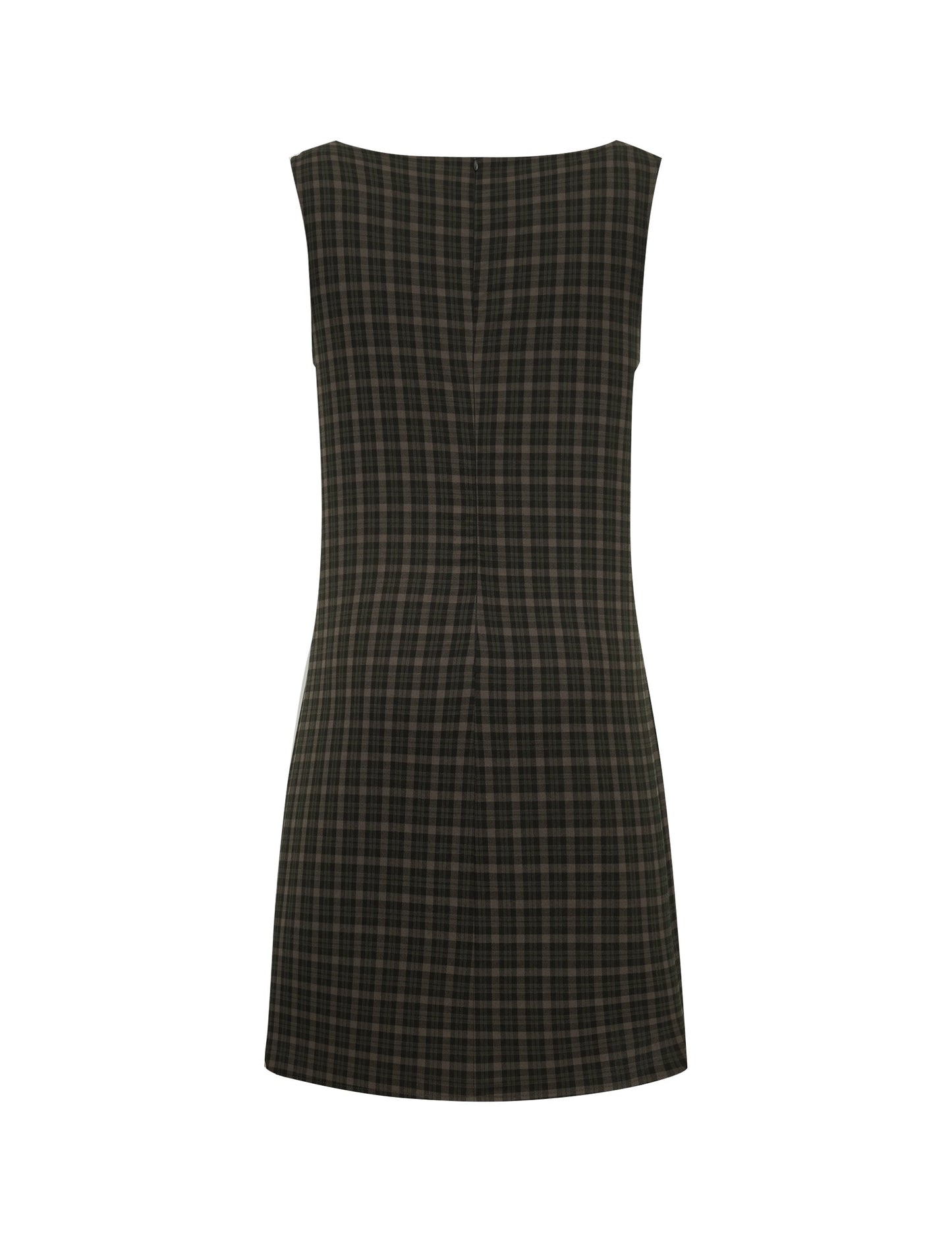 Elysia Mini Abito | Vestito Elegante Donna Check Camel 4