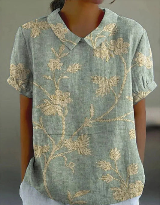 Elysia | Blusa Donna con Stampa Floreale Vintage 0