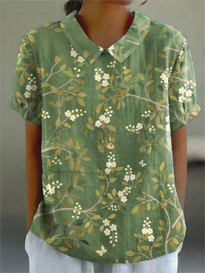 Elysia | Blusa Donna con Stampa Floreale Vintage 1