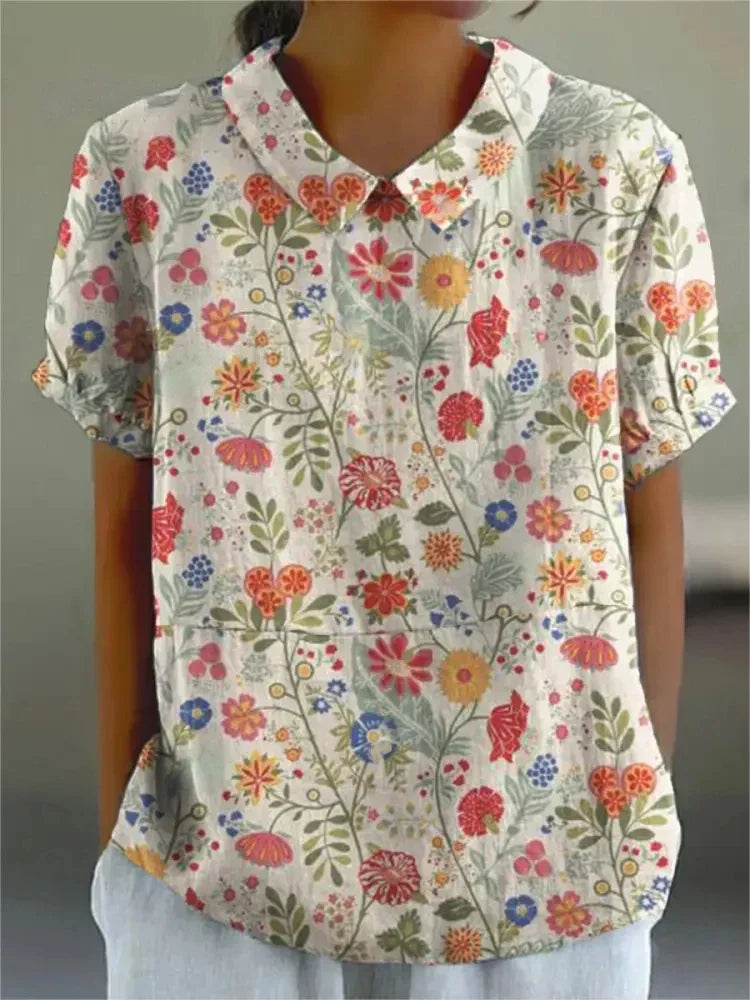 Elysia | Blusa Donna con Stampa Floreale Vintage 10