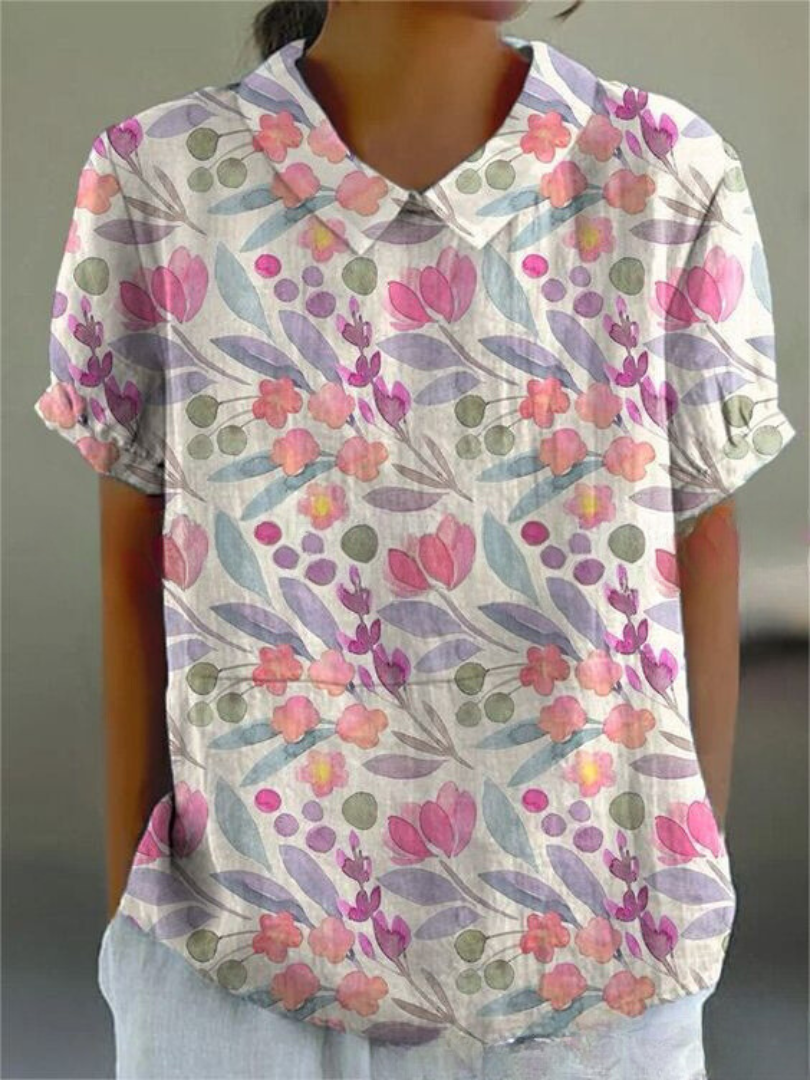 Elysia | Blusa Donna con Stampa Floreale Vintage 11