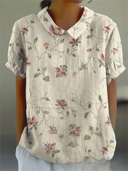 Elysia | Blusa Donna con Stampa Floreale Vintage 12