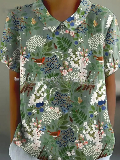 Elysia | Blusa Donna con Stampa Floreale Vintage 3