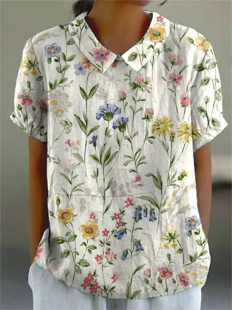 Elysia | Blusa Donna con Stampa Floreale Vintage 5