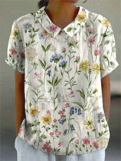 Elysia | Blusa Donna con Stampa Floreale Vintage 5