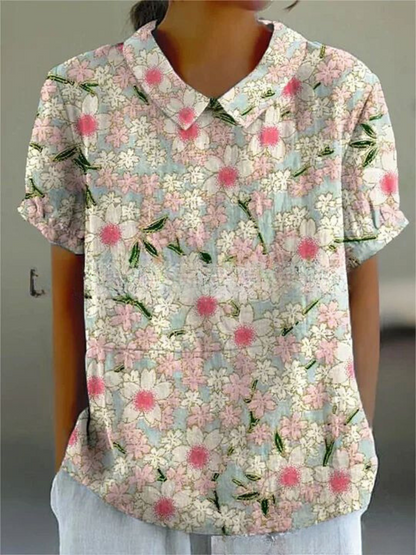 Elysia | Blusa Donna con Stampa Floreale Vintage 6