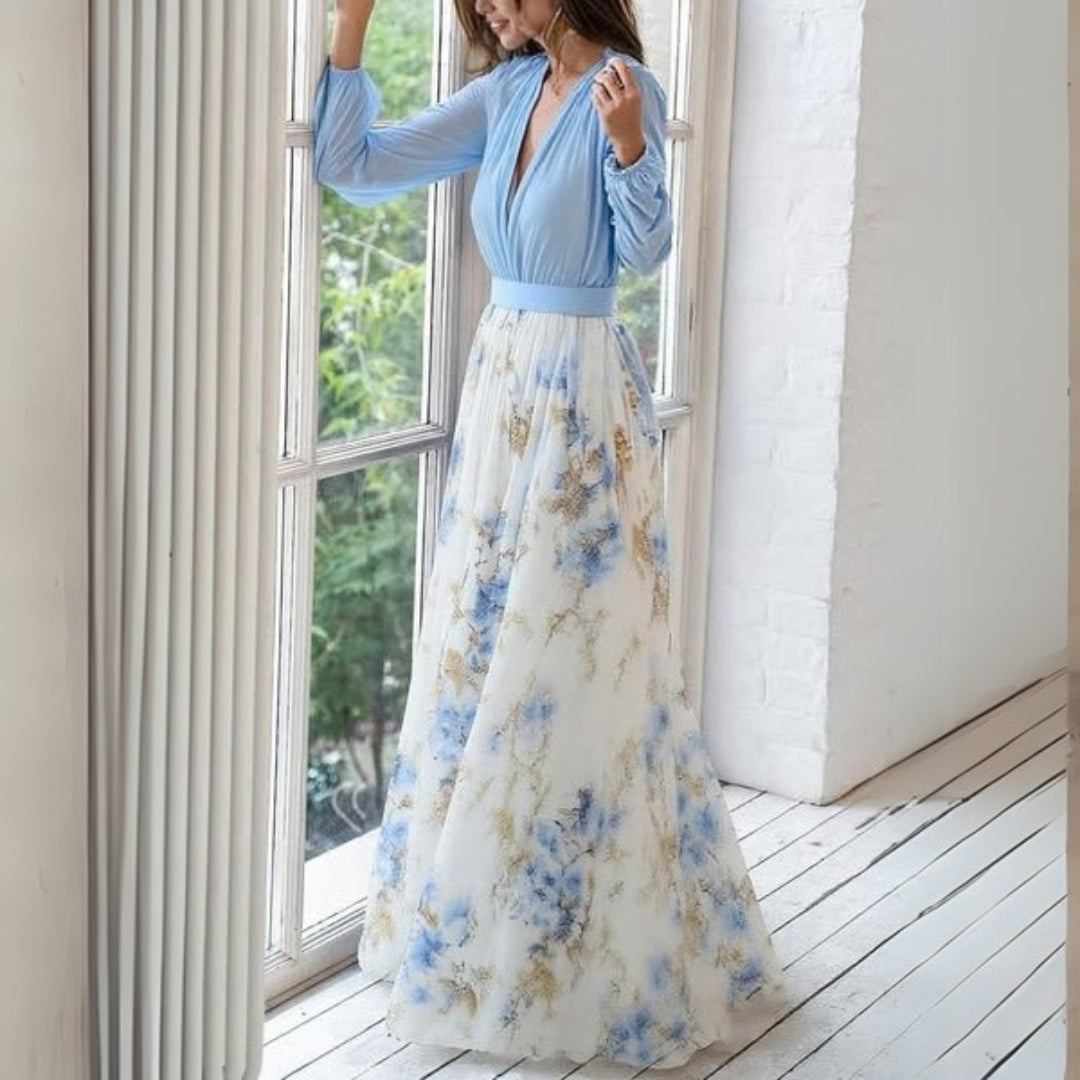 Fiorenza | Abito Maxi Floreale Donna da Cerimonia Elegante 2