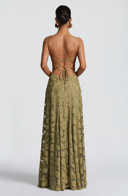 Fiorita | Maxi Abito da Donna Elegante con Motivo Floreale per Cerimonia 1