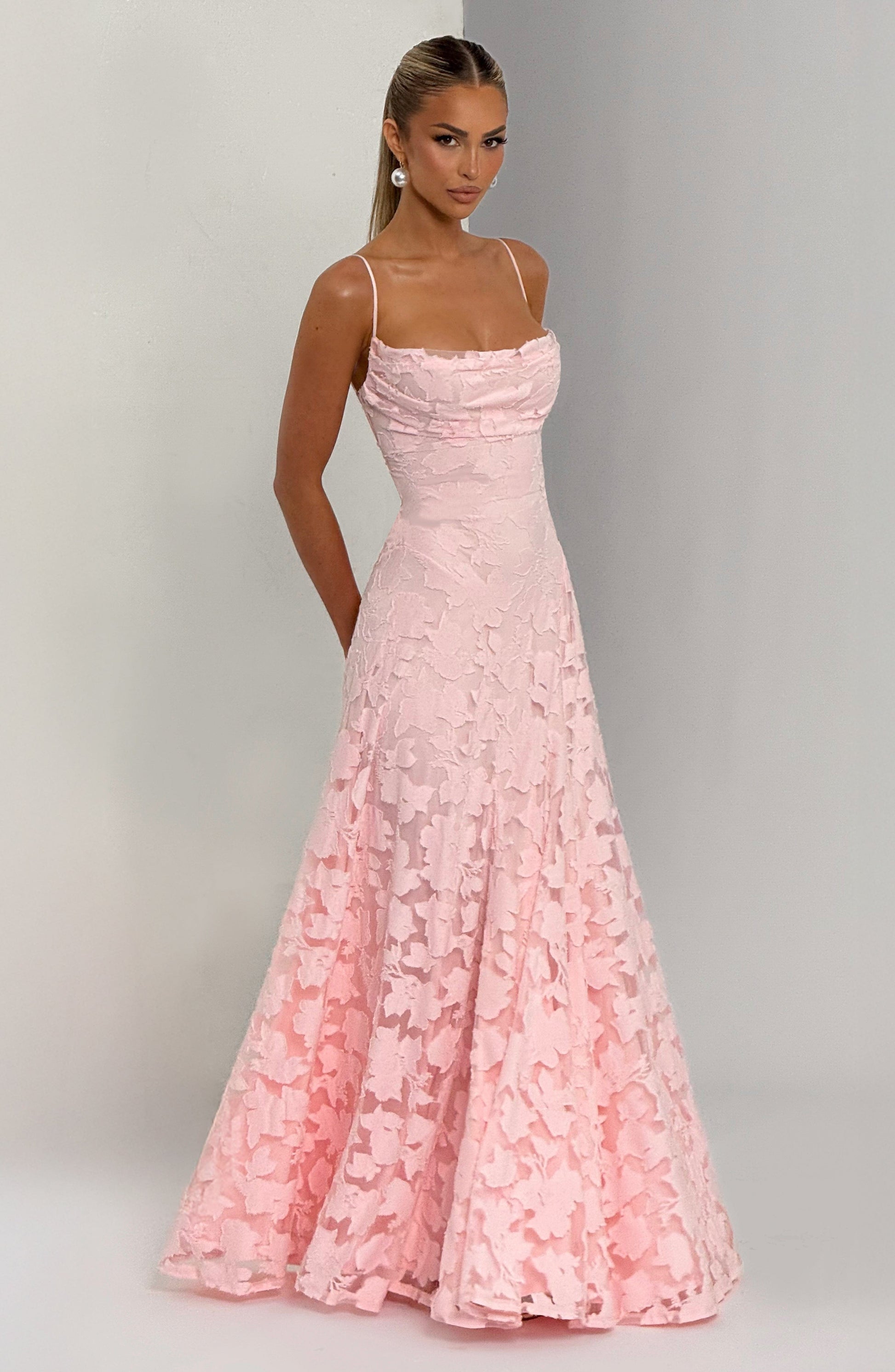 Fiorita | Maxi Abito da Donna Elegante con Motivo Floreale per Cerimonia 10