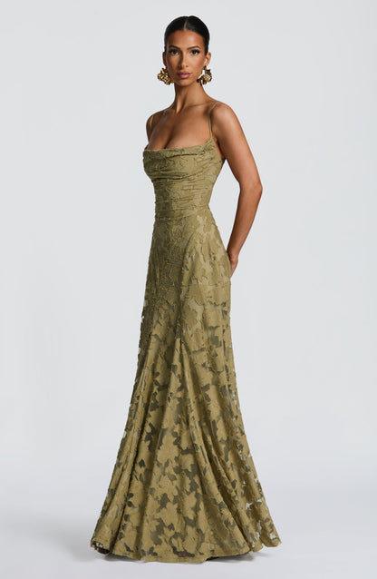 Fiorita | Maxi Abito da Donna Elegante con Motivo Floreale per Cerimonia 4