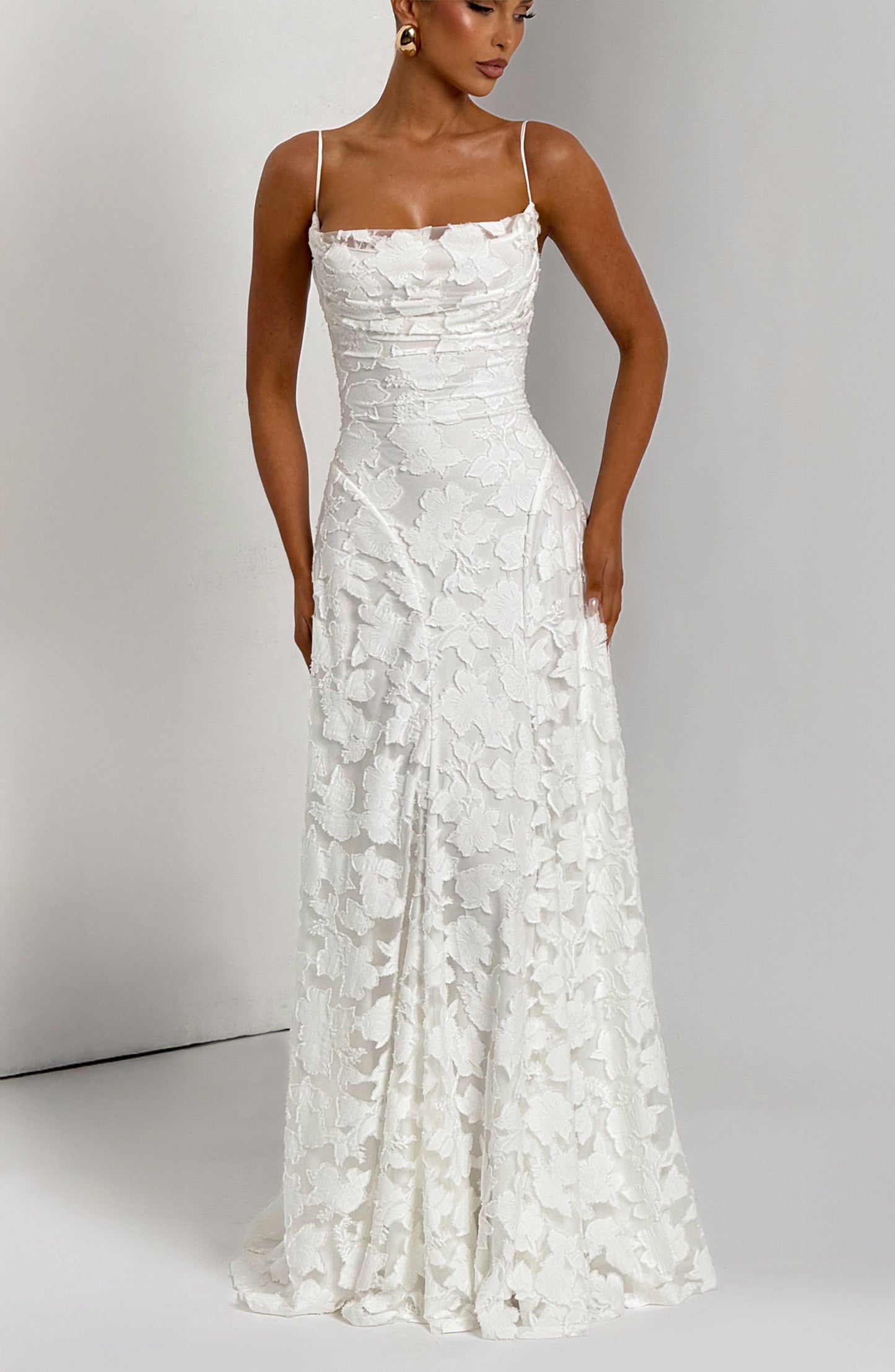 Fiorita | Maxi Abito da Donna Elegante con Motivo Floreale per Cerimonia 8