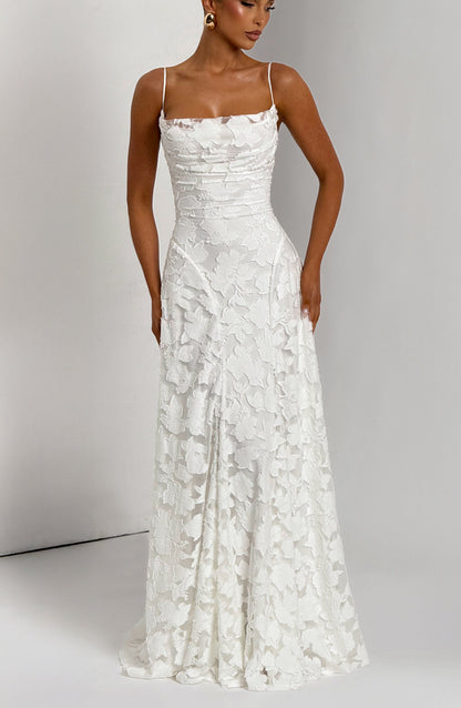 Fiorita | Maxi Abito da Donna Elegante con Motivo Floreale per Cerimonia 8