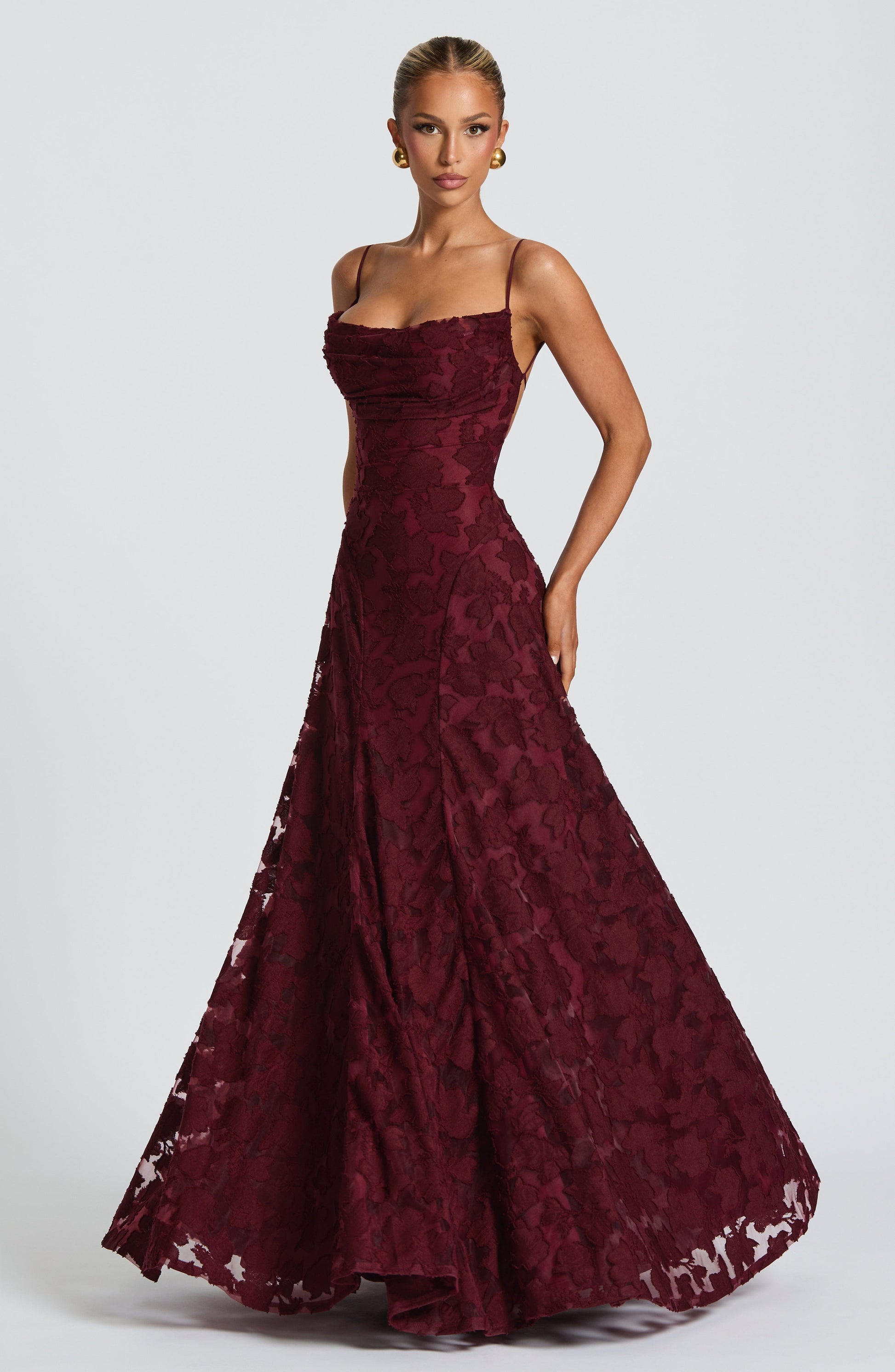 Fiorita | Maxi Abito da Donna Elegante con Motivo Floreale per Cerimonia 9