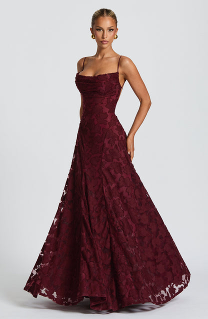Fiorita | Maxi Abito da Donna Elegante con Motivo Floreale per Cerimonia 9