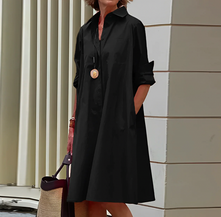 Floretta | Abito Camicia Elegante Donna con Cintura e Bottoni Frontali 2