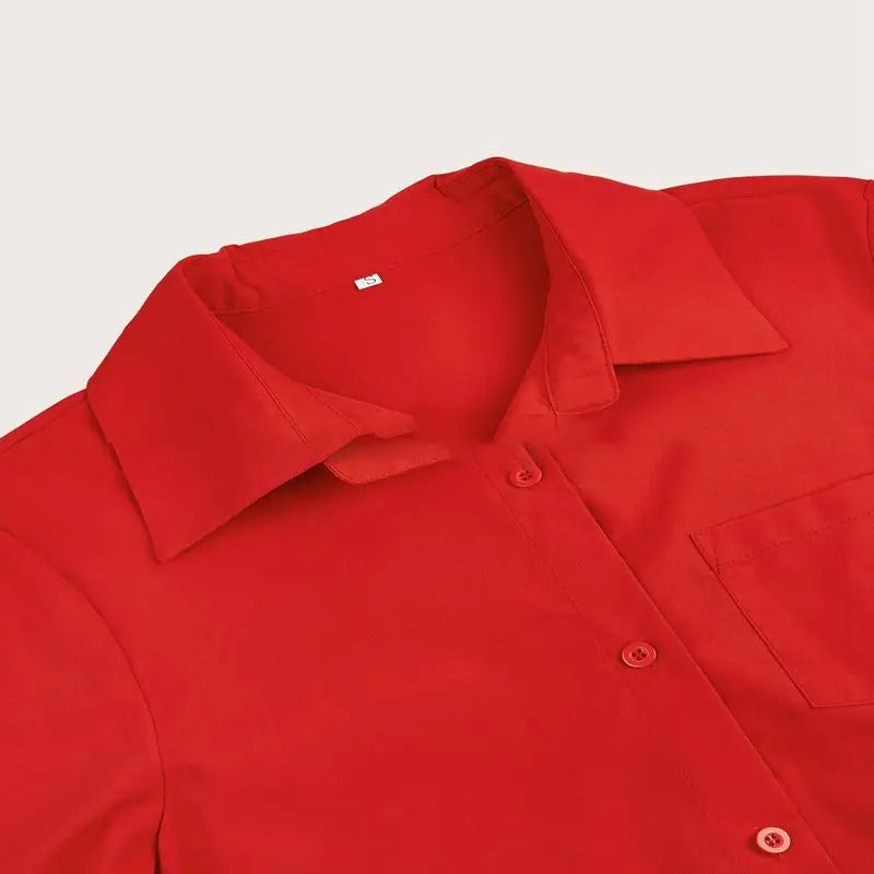 Floretta | Abito Camicia Elegante Donna con Cintura e Bottoni Frontali 4