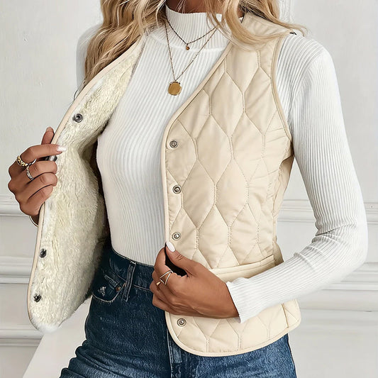 Giada | Gilet Donna Elegante Trapuntato Nero 0