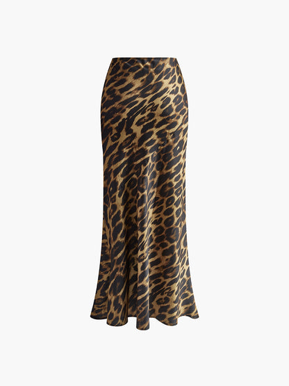 Gonna lunga aderente con stampa leopardata 5