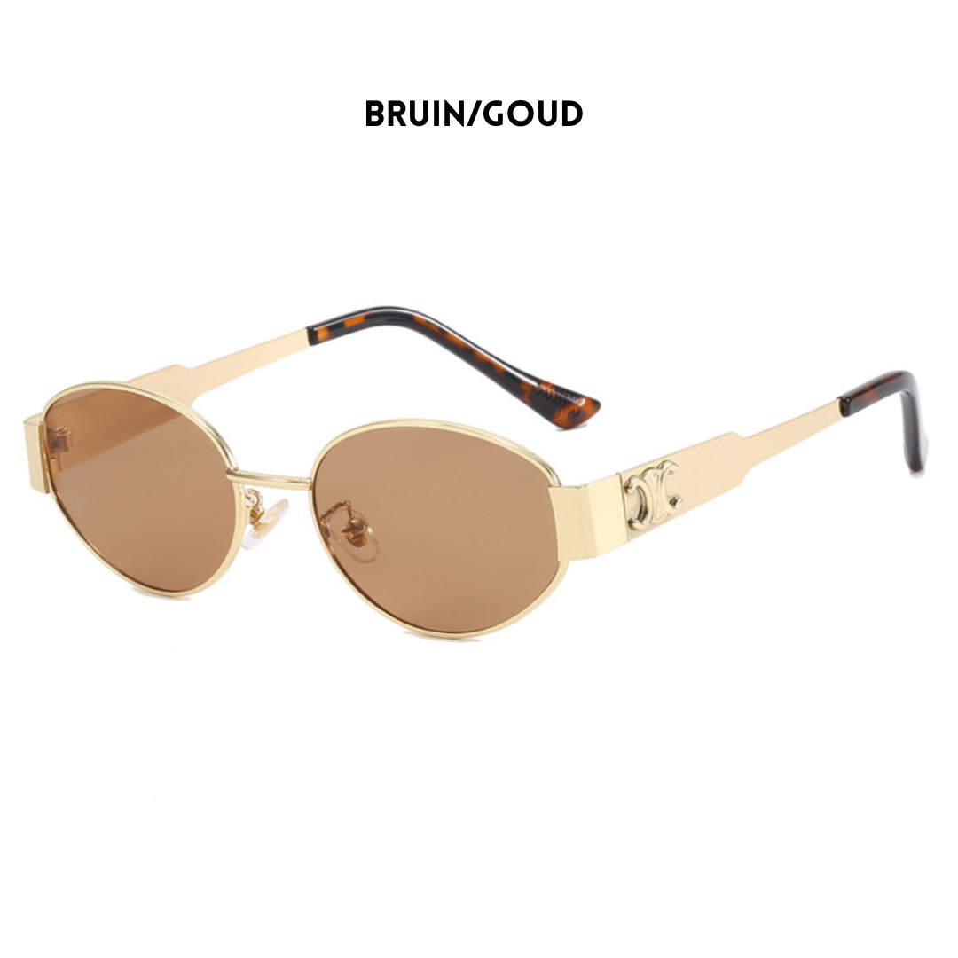 Ilaria | Occhiali da Sole Donna Oro Retrò con Lenti UV400 3
