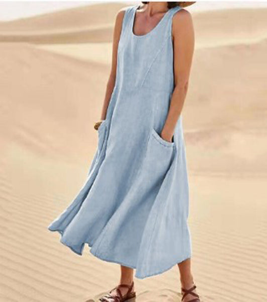 Isaline | Abito Donna in Cotone Leggero con Tasche 11