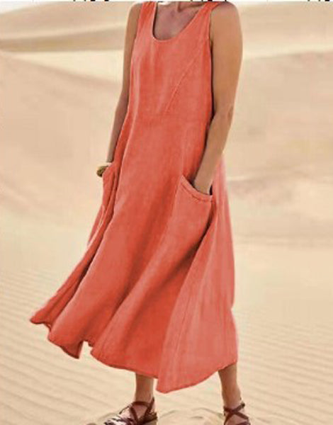 Isaline | Abito Donna in Cotone Leggero con Tasche 12