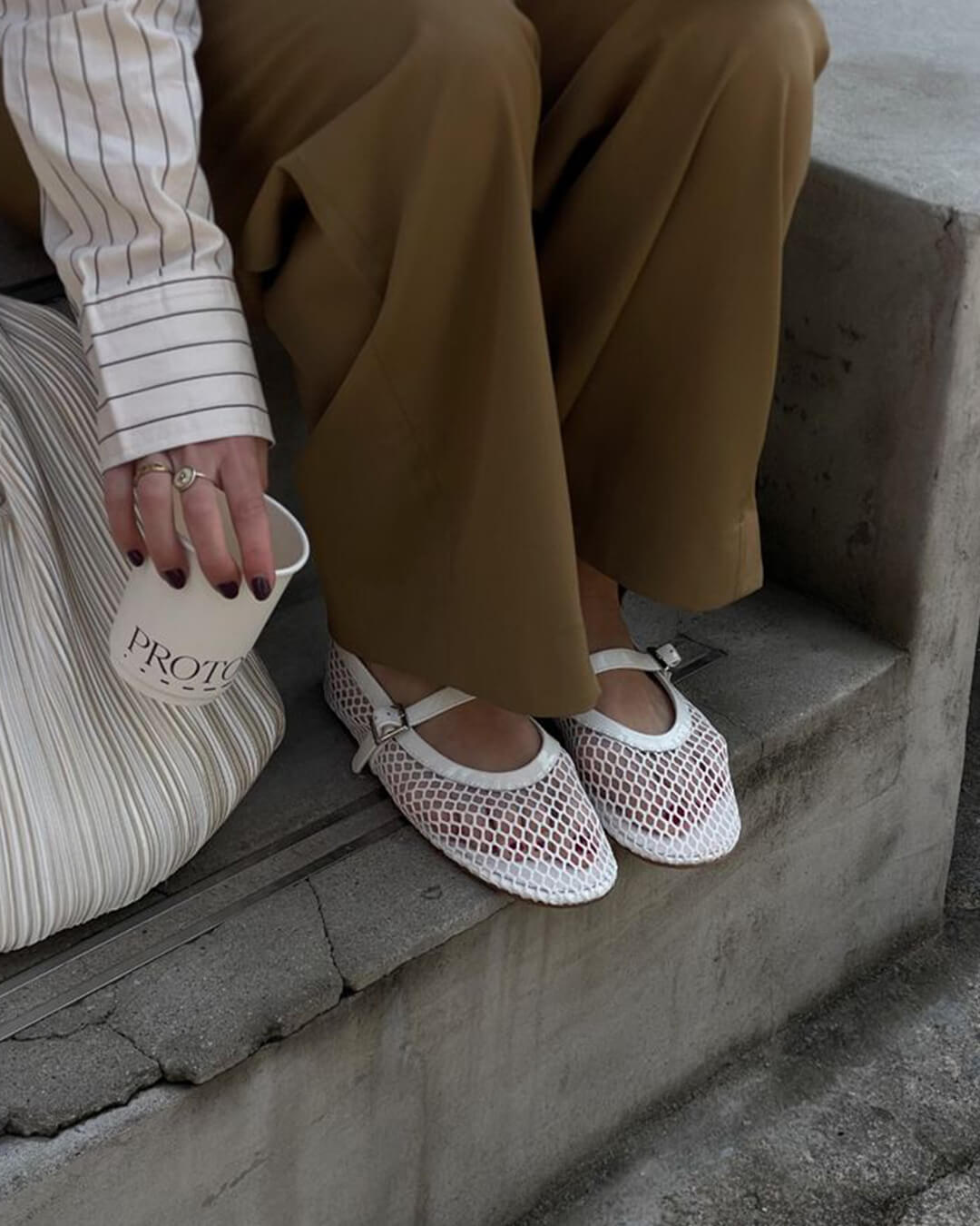 Juliette | Ballerine Eleganti da Donna in Mesh e Pelle Morbida 1
