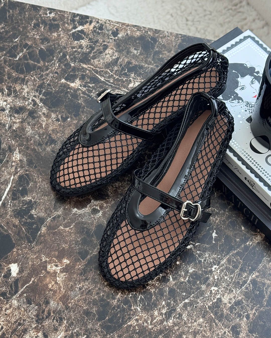 Juliette | Ballerine Eleganti da Donna in Mesh e Pelle Morbida 2