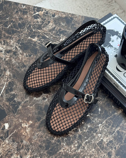 Juliette | Ballerine Eleganti da Donna in Mesh e Pelle Morbida 2